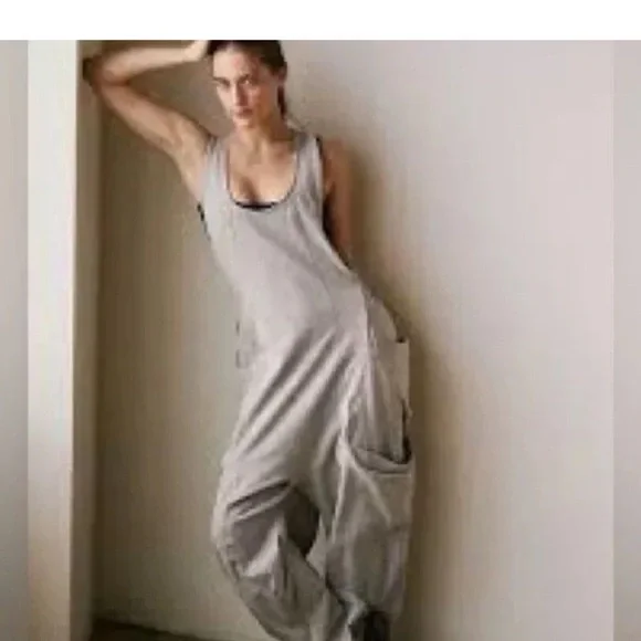 Women's Gray Jumpsuit free people new picture not brown - Picture 2 of 6